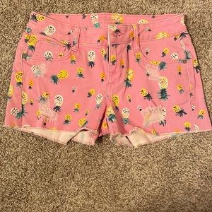 Pink Denim Shorts